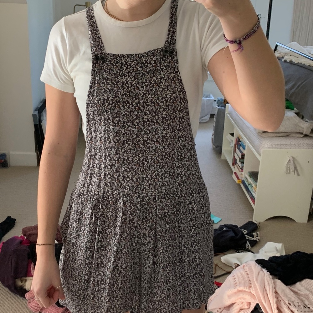 floral flowy overalls